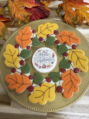 Fall Cookie Decorating Class - Leaf Platter